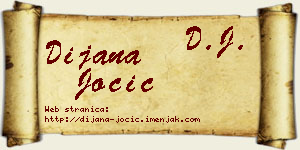 Dijana Jocić vizit kartica